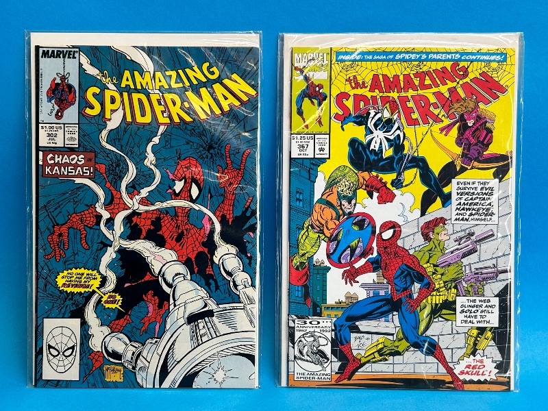 Photo 1 of 195980…2 vintage Spider-Man  comics in plastic sleeves 