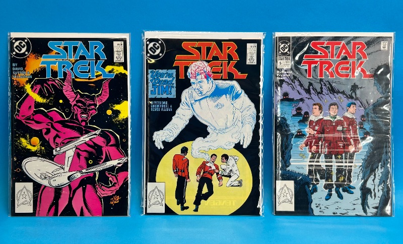 View 1 of 195983…3 vintage Star Trek comics in plastic sleeves