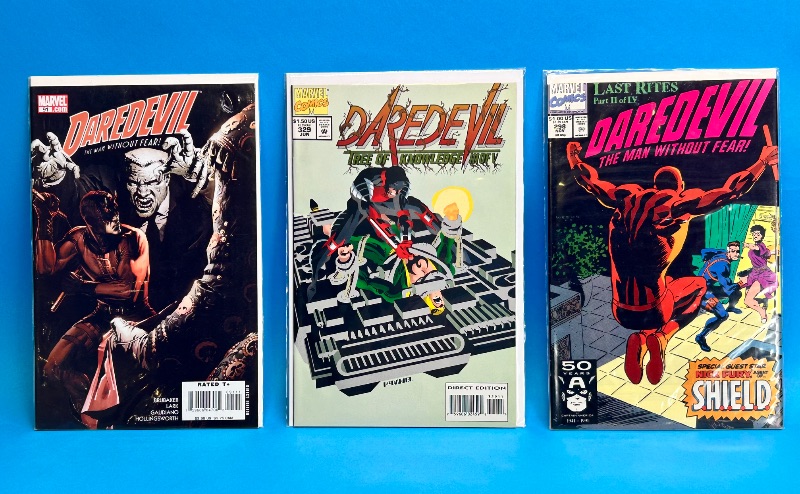 Photo 1 of 195984…3 daredevil  comics in plastic sleeves 
