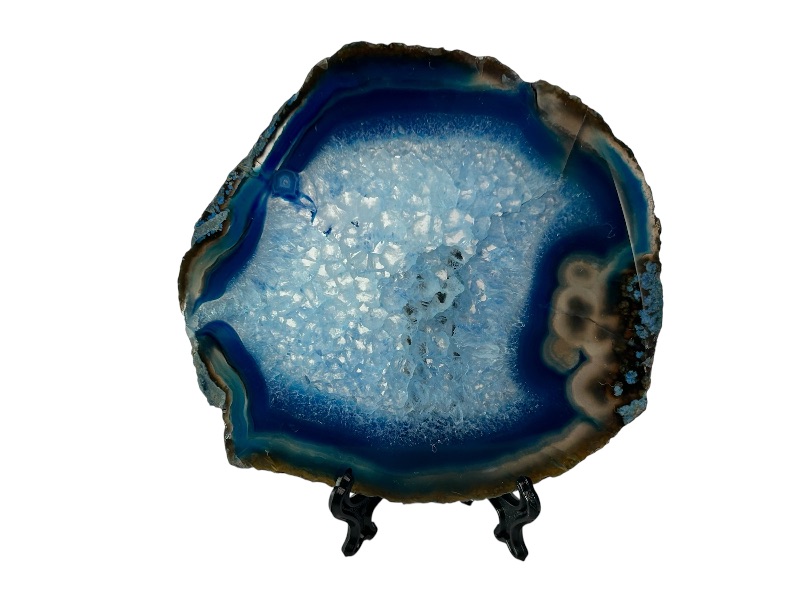 Photo 1 of 195989… 5 “ agate slice with stand in gift box