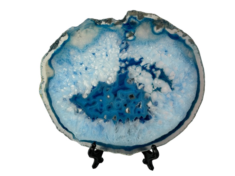 Photo 1 of 196000… 5” agate slice with stand in gift box