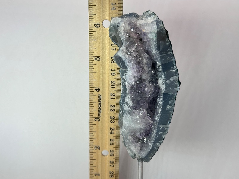 Photo 1 of 196037…small 6”  amethyst crystal on stand- height includes stand 