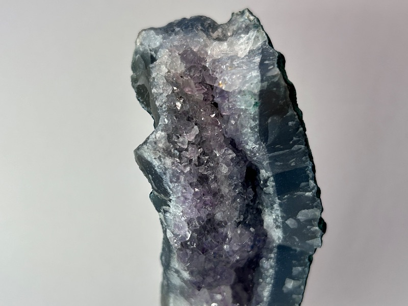 Photo 1 of 196037…small 6”  amethyst crystal on stand- height includes stand 