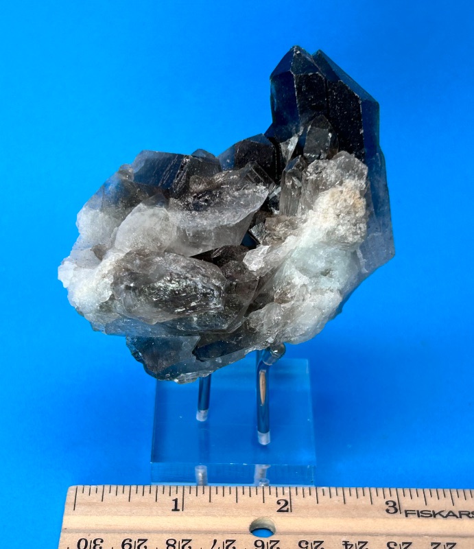 Photo 1 of 196039…3.5” smokey quartz crystal on display stand 