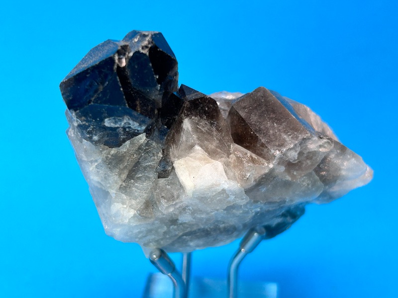 Photo 1 of 196039…3.5” smokey quartz crystal on display stand 
