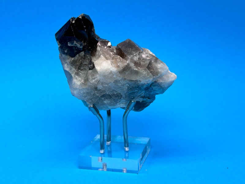 Photo 1 of 196039…3.5” smokey quartz crystal on display stand 