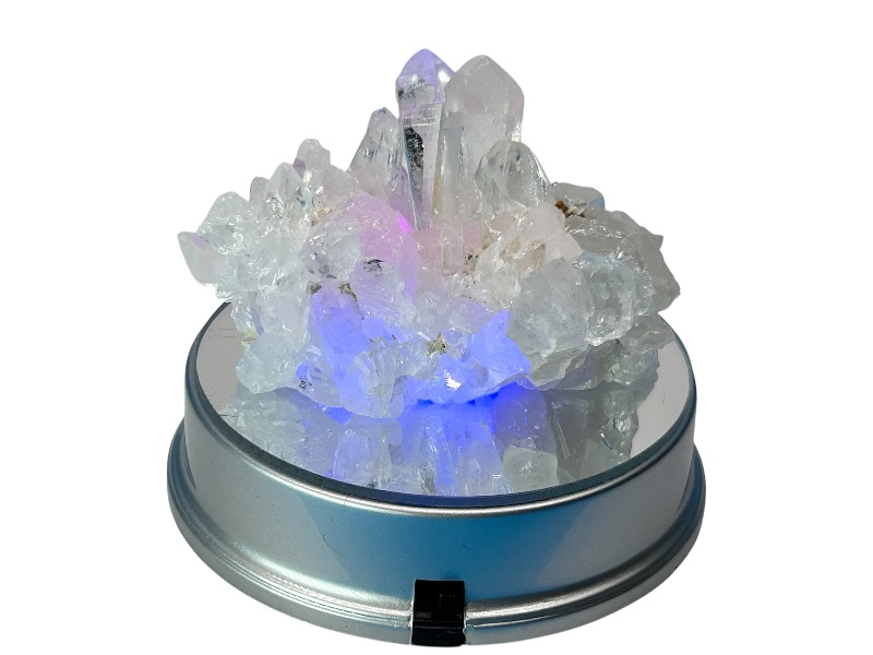 Photo 1 of 196053…crystal cluster on lighted display with color changes 