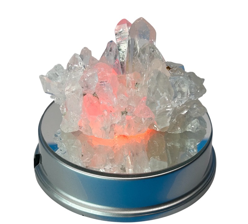 Photo 1 of 196053…crystal cluster on lighted display with color changes 