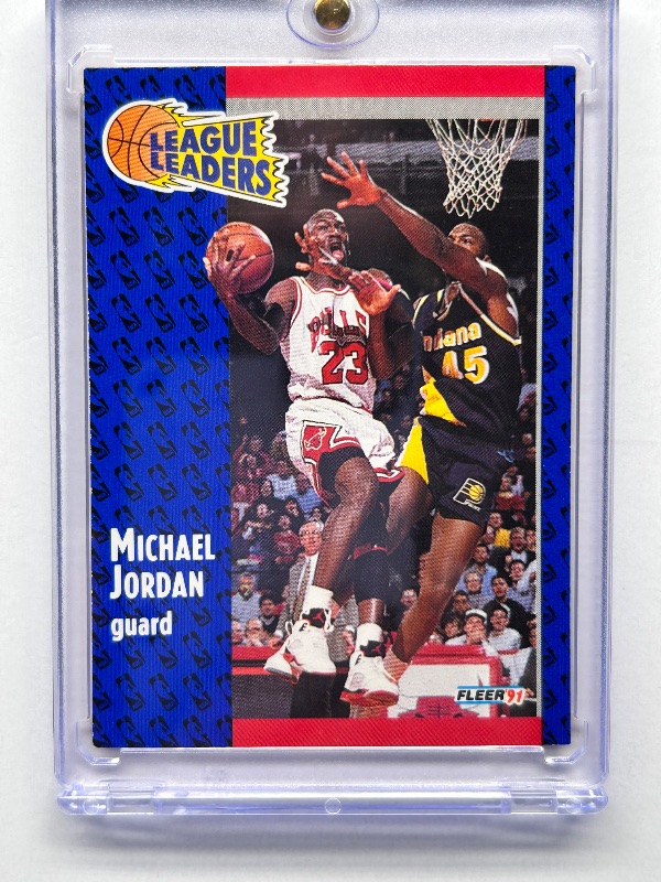 Photo 1 of 196121…Michael Jordan card 220  in hard plastic case