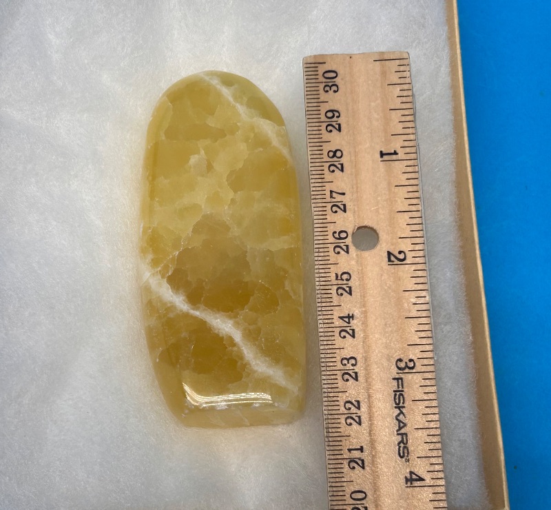 Photo 1 of 196130…3.5” lemon calcite pillar in gift box