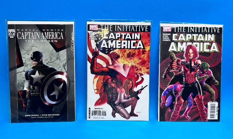 Photo 1 of 196137…3 captain America  comics in plastic sleeves 