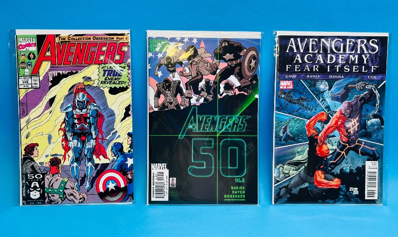 Photo 1 of 196145…3 Avengers  comics in plastic sleeves 