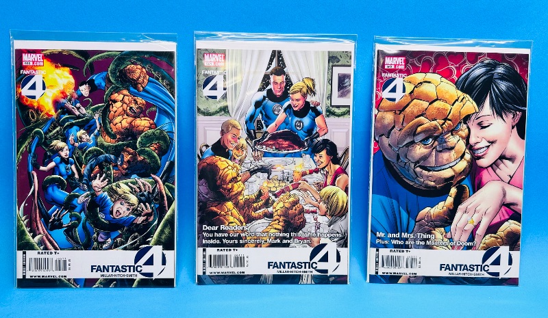 Photo 1 of 196149…3 fantastic four  comics in plastic sleeves 
