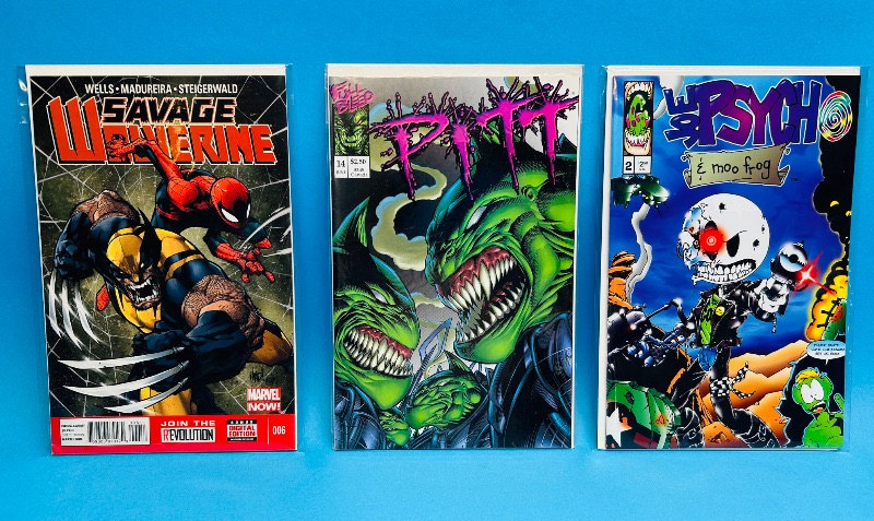 Photo 1 of 196159…3  comics in plastic sleeves 