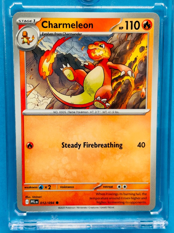Photo 1 of 196180…Charmeleon  Pokémon card in hard plastic case
