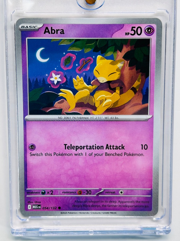 Photo 1 of 196181…Abra  Pokémon card in hard plastic case