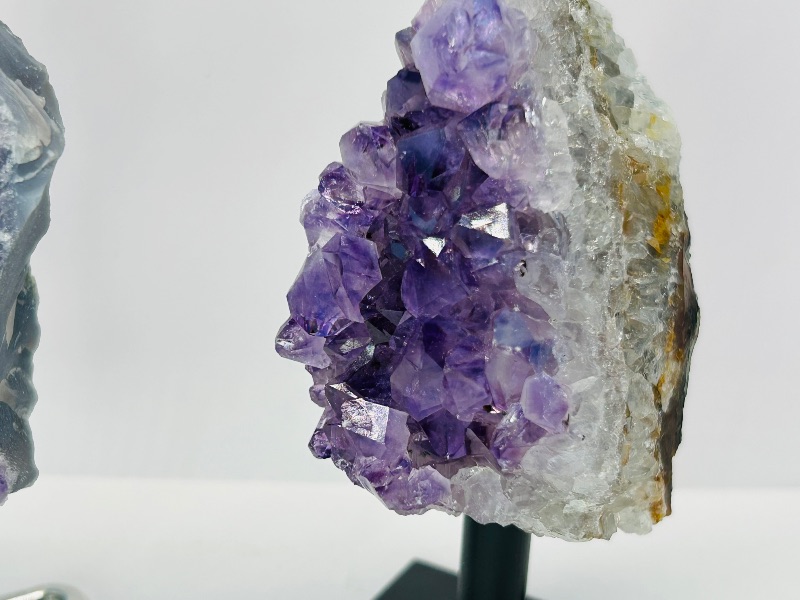 Photo 1 of 196188…2 small amethyst crystal rocks on display stands 