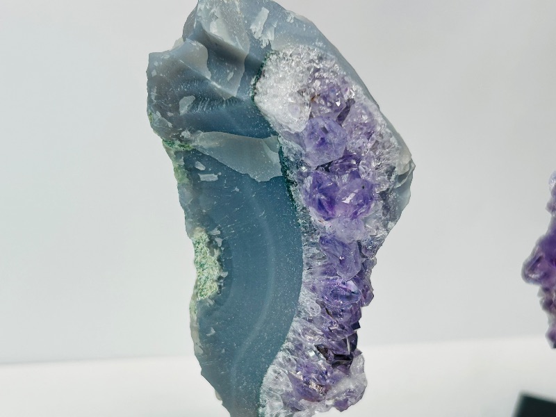 Photo 1 of 196188…2 small amethyst crystal rocks on display stands 