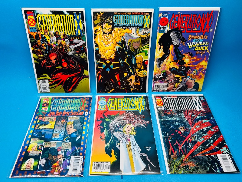 Photo 1 of 196191…6 Generation X comics in plastic sleeves