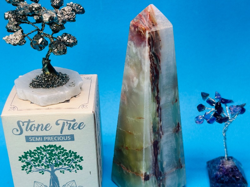 Photo 1 of 196211…onyx pillar, stone tree, and acrylic tree