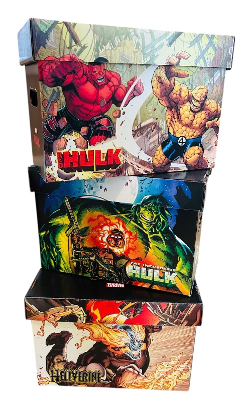 Photo 1 of 196214…EMPTY-3 empty comic boxes with lids