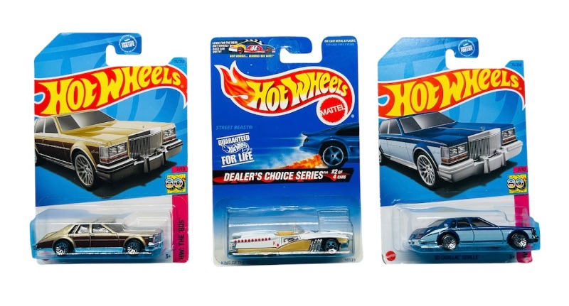 Photo 1 of 196816… 3 hot wheels die cast Cadillac cars year 1996, 2021