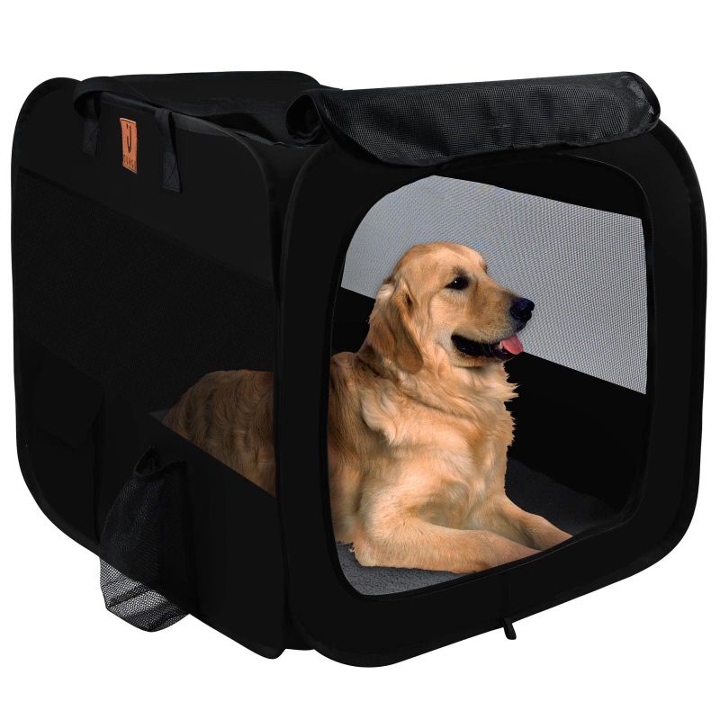 Photo 1 of OUHOU 36 Inch Soft Collapsible Dog Crate - Portable Travel for Large Dogs Indoor & Outdoor With Upgrade Fleece Pad (Black)
36x22x22
