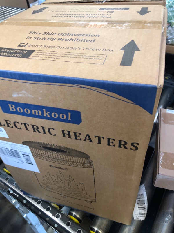 Photo 1 of Boomkool Space Heater Indoor, Portable electric fireplace heaters with 3D Flame Effect, Heating and cooking outdoor use, Remote Control, 1300W Safe and Quiet Far infrared Heate for Office Bedroom Home