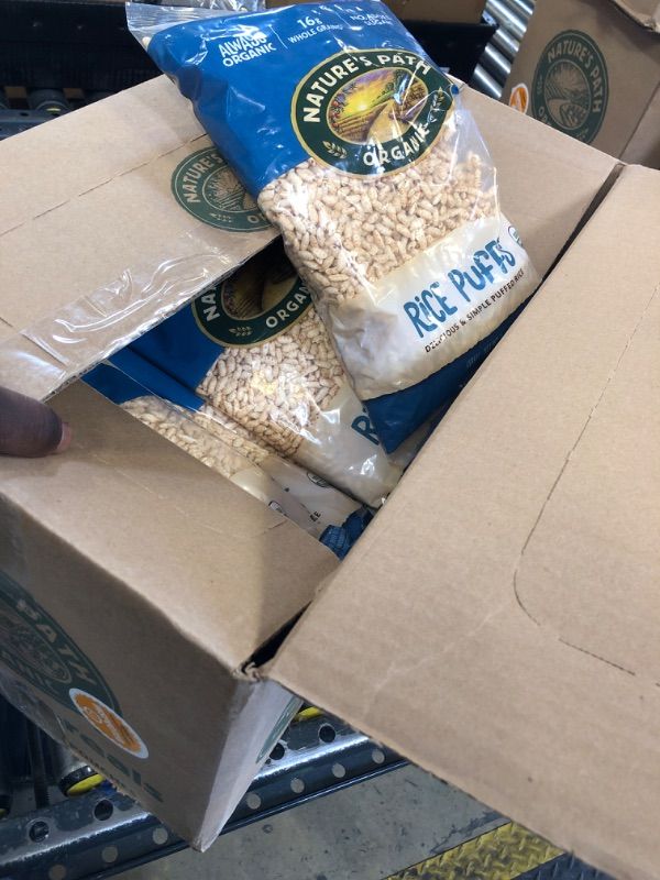 Photo 1 of Nature's Path Organic Rice Puffs Cereal, 6 oz (Pack of 12), Earth Friendly Packaging - exp 7/1/25
