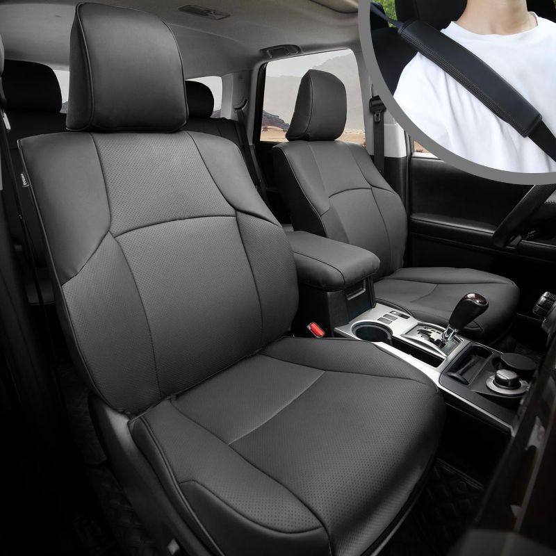 Photo 1 of CoverCenter® for Toyota 4Runner Seat Covers 2011-2024(2-Row,5 Seats Model ONLY),Custom-Fit Full Set Black Seat Cover for 4Runner 2024 2023 2022 2021 2020 2019 2018-2011 Luxury Leather Accessories
