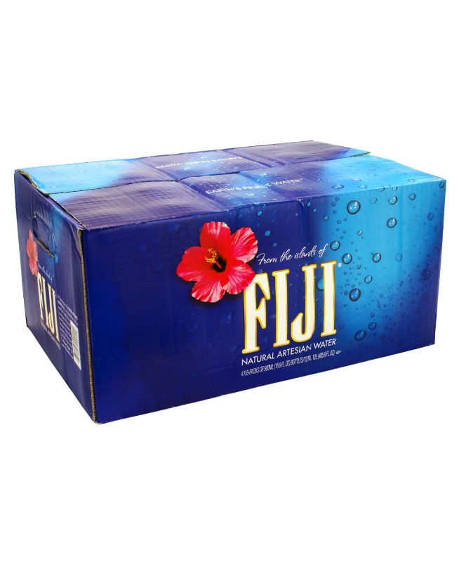 Photo 1 of FIJI Natural Artesian Bottled Water 500mL / 16.9 Fl Ounce (Pack of 24) - 100% Natural Electrolytes