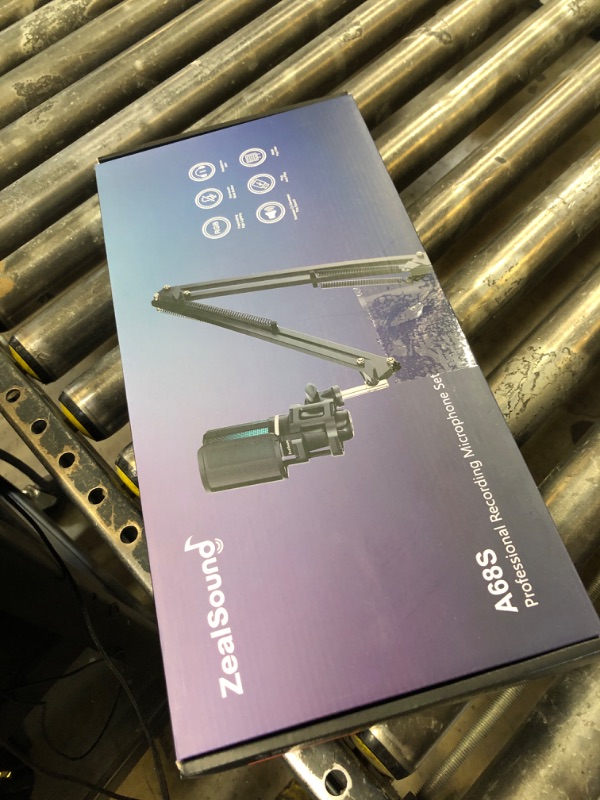 Photo 1 of ZealSound Gaming USB Microphone,Noise Cancellation Condenser mic,RGB Microphone with Mute,Gain,Monitoring,Boom Arm,Pop Filter for Phone,PC,Computer,PS4,PS5,Mac,Streaming,Podcast,Twitch,YouTube,Discord