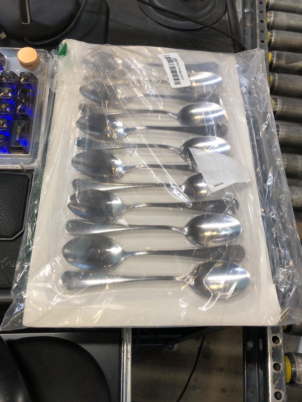 Photo 1 of 12 Piece Teaspoons Set,Food Grade 18/10 Stainless Steel Tea Spoons,Durable Small Spoons,Metal Dessert Spoon,Spoon Silverware for Home,Kitchen or Restaurant,Mirror Polished & Dishwasher Safe,6.7-Inch