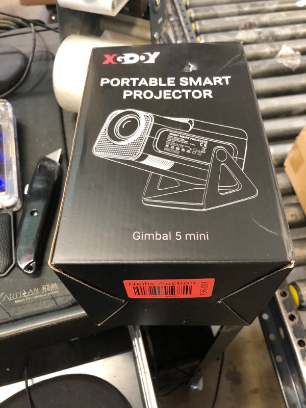 Photo 1 of Portable Mini Projector XGODY Gimbal5 - Mini Smart Android 11 HD Projector Supports 1080P 4K WiFi6 BT Home Theater Video Projector with 180° Rotatable Stand Auto Keystone for Android, iOS Matte Black