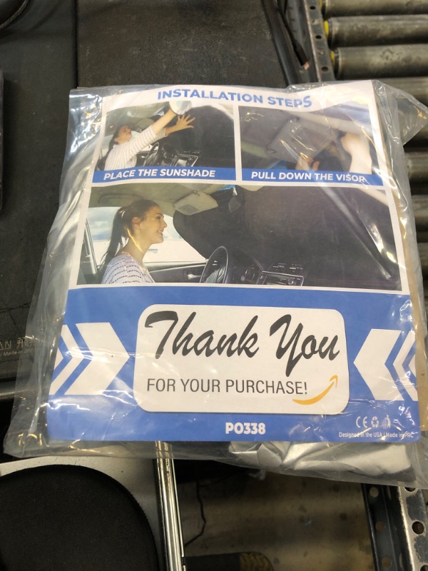 Photo 1 of EcoNour Car Windshield Sun Shade | 2025 Upgraded Innovative No-Light-Pass Technology for Maximum Coverage | Foldable Sun Shade Keeps Your Vehicle Cool | Small (59 x 29 inches)