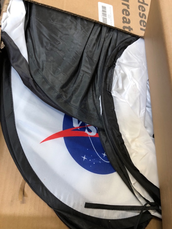 Photo 1 of JOYIN White Rocket Ship Pop up Play Tent with Tunnel and Playhouse Kids Indoor Outdoor Spaceship Tent Set