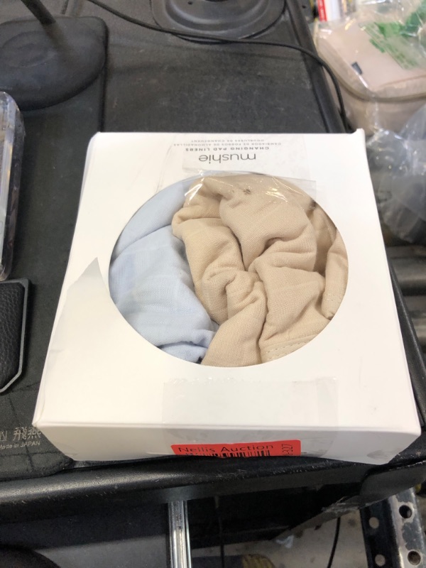 Photo 1 of mushie Waterproof Changing Pad Liners | 100% Organic Cotton | Set of 3 (Blue Combo)