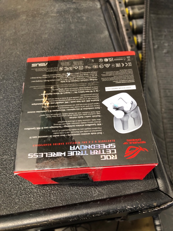 Photo 1 of ASUS ROG Cetra True Wireless Gaming Headphones (2.4 GHz & Bluetooth 5.3, ROG SpeedNova, 24-bit 96 kHz Audio, Bone-Conduction AI Microphones, Adaptive ANC, 46-Hour Battery Life)- Moonlight White