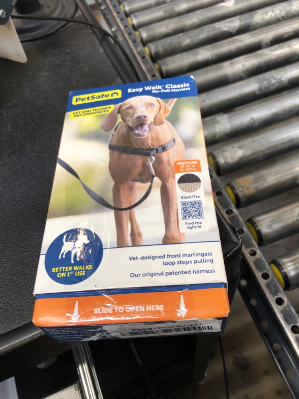Photo 1 of PetSafe Easy Walk No-Pull Dog Harness - The Ultimate Harness to Help Stop Pulling - Take Control & Teach Better Leash Manners - Helps Prevent Pets Pulling on Walks, Medium, Black/Silver