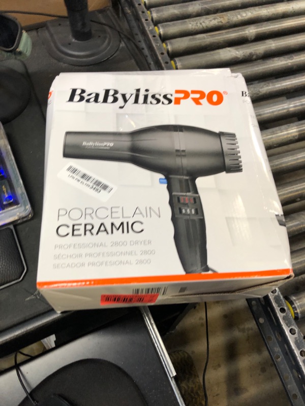 Photo 1 of BaBylissPRO Porcelain Ceramic 2800 Dryer, Black