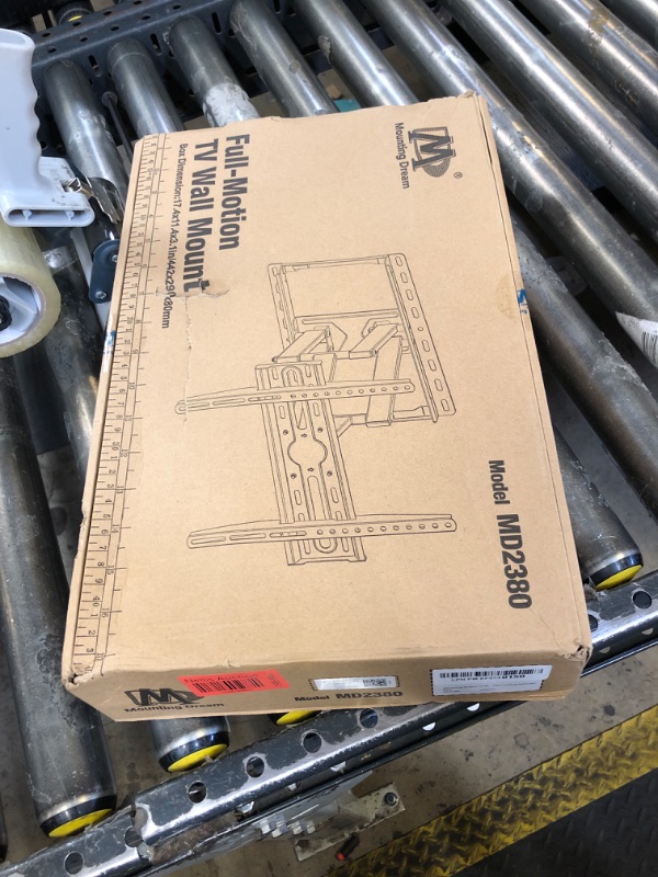Photo 1 of Mounting Dream TV Wall Mount for 32-65 Inch Television,Mount with Swivel and Tilt, Full Motion Bracket with Articulating Dual Arms, Fits 16inch Studs, Max VESA 400X400 mm, 99lbs, MD2380