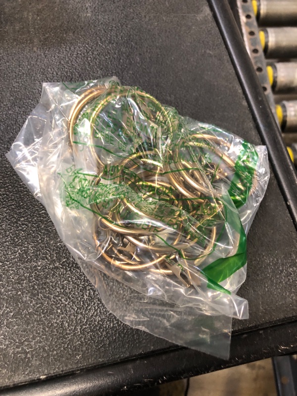 Photo 1 of Ivilon Drapery Curtain Clips with Rings - Set of 14 Decorative Drapery Rings Curtain Clip Rings with Strong Clips 2" Diameter - Color Warm Gold