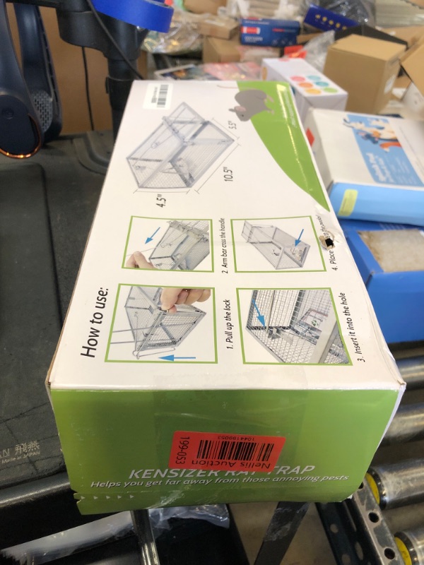 Photo 1 of Kensizer Humane Rat Trap, Chipmunk Rodent Trap That Work for Indoor and Outdoor Small Animal - Mouse Voles Hamsters Live Cage Catch and Release 1-Pack