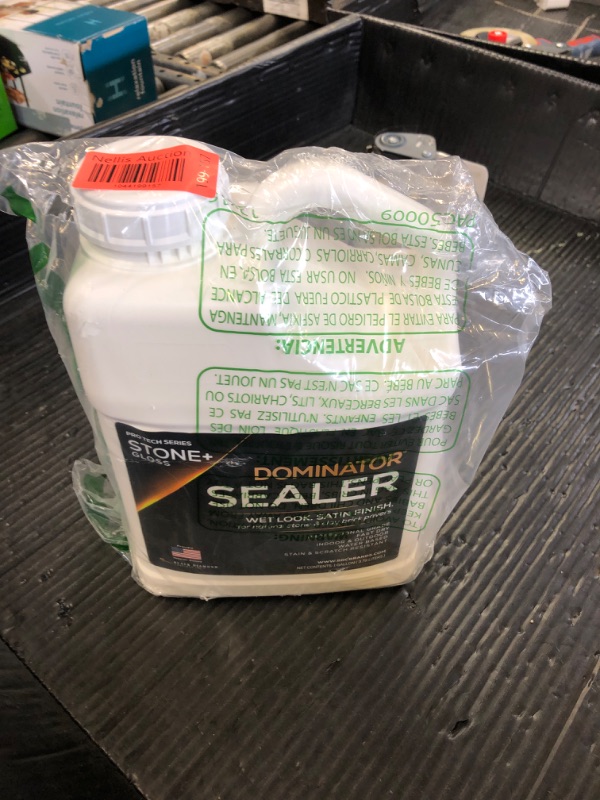Photo 1 of 1 Gal. DOMINATOR Stone+ Gloss Clear Acrylic Sealer | Satin Finish Stone Sealer, Clay Brick Sealer | Color Enhancing | Professional Grade | Fast Dry | Indoor and Outdoor