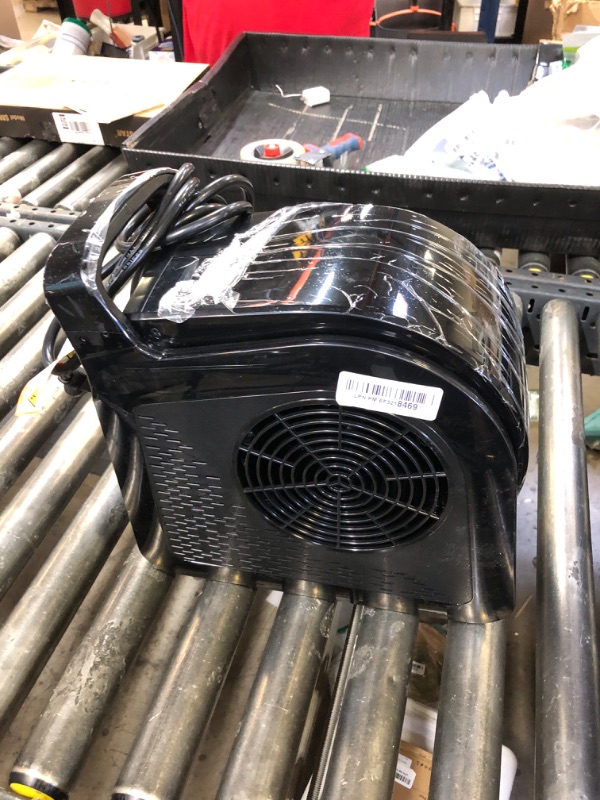 Photo 1 of LZLXXLZL Air Mover Blower Fan - High Velocity Utility Fan for Drying, Cooling, Ventilating and Exhausting, Pivoting Floor Fans with 3 Speeds for Home Use and Job Site, 2 Outlets, 355CFM, Black