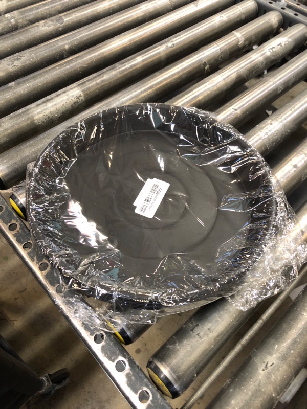 Photo 1 of Bleuhome 6 Pack of 12 inch Plant Saucer, Heavy Duty Plastic Plant Saucer 12 inch Round, Plant Tray for Pots, Flower Saucers for Indoors, Garden Plate Bowls, Trays for Planter 10"/11"/12" (Black)