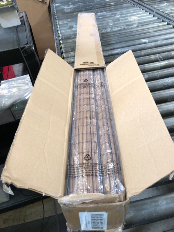 Photo 1 of CHICOLOGY Bamboo Roman Shades - Customer Favorite Blackout Blinds for Windows, Premium Quality, Ideal for Home, Moose (Blackout) Brown, 47"W X 64"H