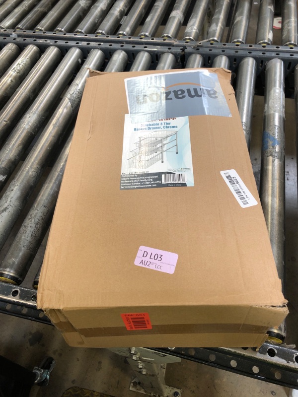 Photo 1 of Simple Houseware Stackable 3 Tier Sliding Basket Organizer Drawer, Chrome