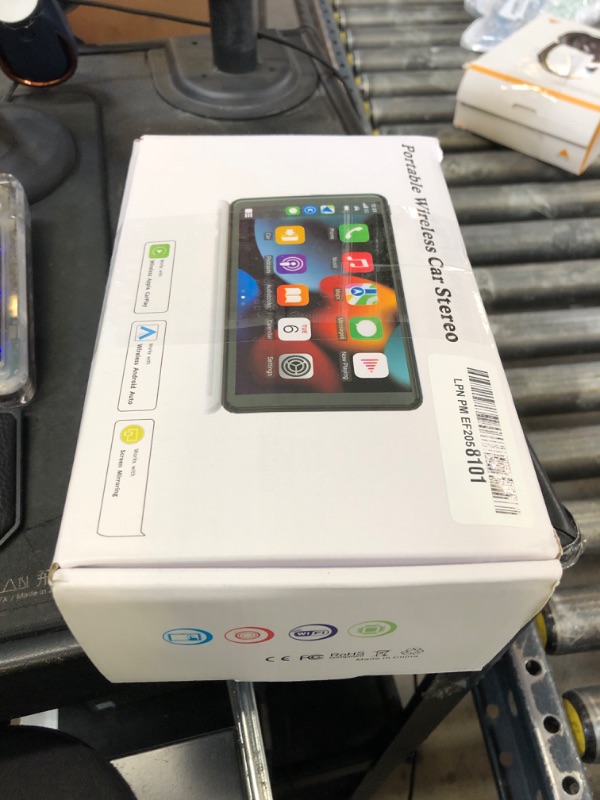 Photo 1 of Wireless Carplay Screen for Car 7" HD Portable Car Stereo Touchscreen with Apple CarPlay and Android Auto with Mirror Link/Backup Camera/Bluetooth/GPS Navigation/AUX for All Vehicles