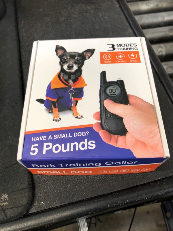 Photo 1 of Tiniest Dog Shock Collar, Lightest Dog Training Collar with Remote for Small Dogs 5-15lbs & Medium Large Dogs/Puppies, Waterproof, Rechargeable, 1300ft Range (Black&Ultra Tiny)